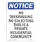 Signmission OSHA Notice Sign, 10" Height, Aluminum, No Trespassing No Soliciting This Sign, Portrait OS-NS-A-710-V-14945 - alternate 1